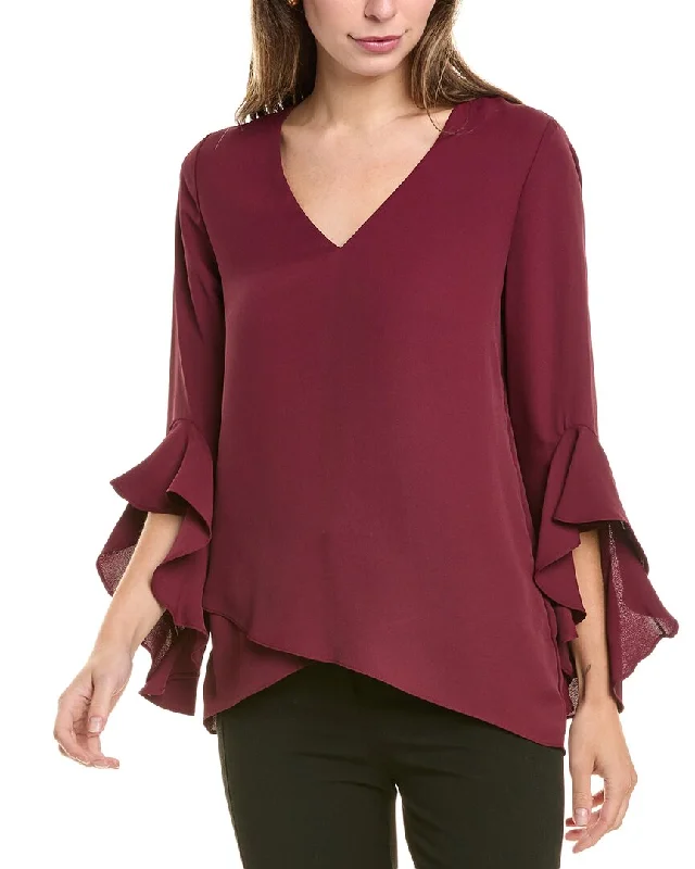 Elegant Women's Clothing Vince Camuto Flutter Sleeve Tunic