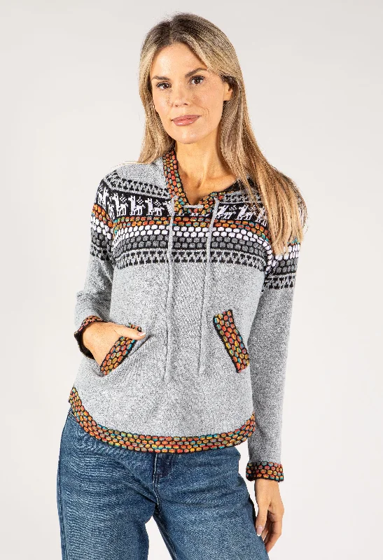 Women Wear Boutique Nordic Style Hooded Pullover