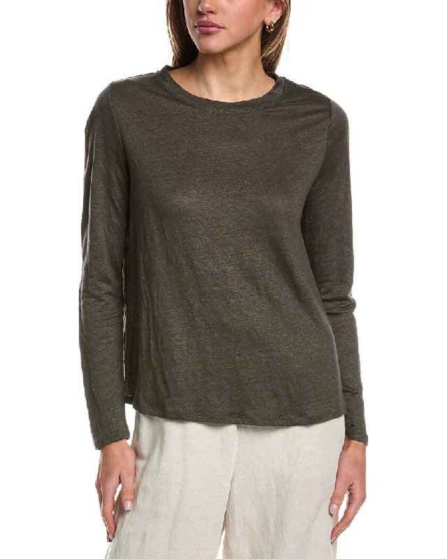 Women's Transitional Outfit EILEEN FISHER Crewneck Linen T-Shirt