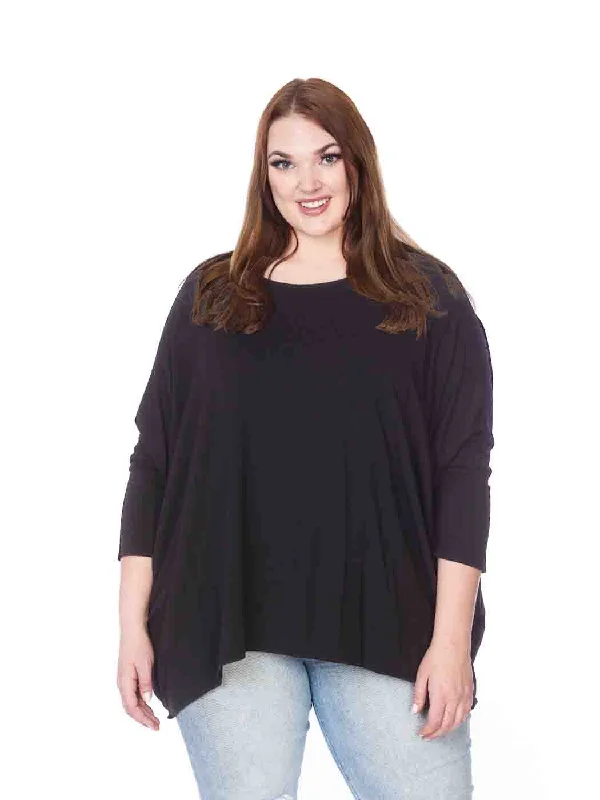 Online Boutiques Best Tianello "Plus Sized" TENCEL "Whisper Knit" Jersey "Chili" Tunic