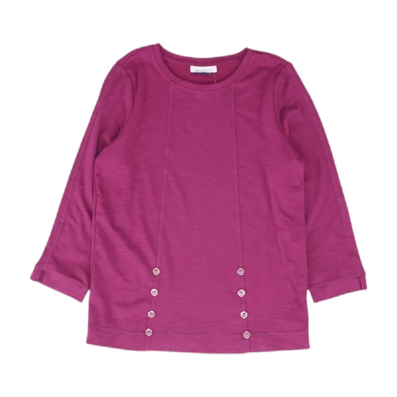 Comfortable Clothes Magenta Solid Knit Top