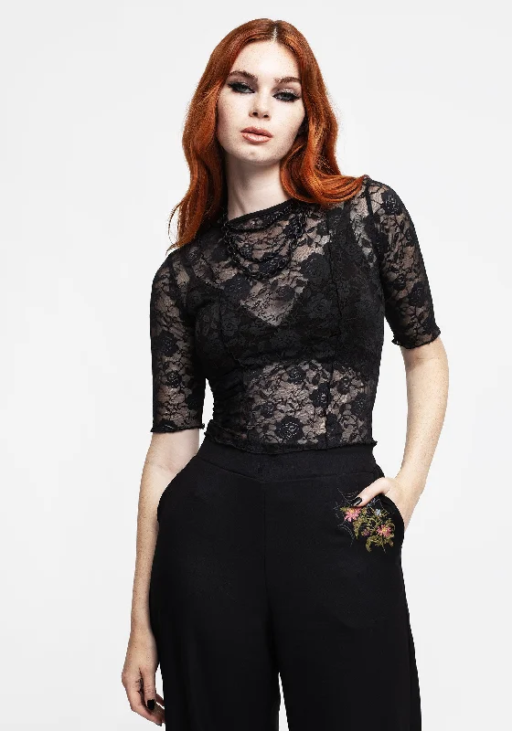 Trend Alert Anthos Floral Lace Crop Top