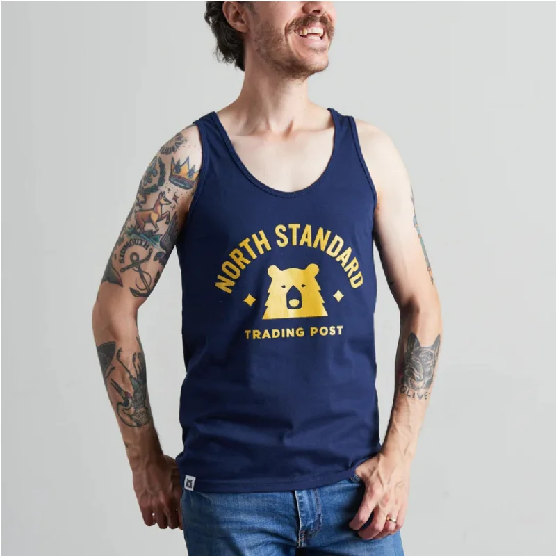 Affordable Women's Clothing Sale Online Varsity Tank (Navy + Golden Yellow)