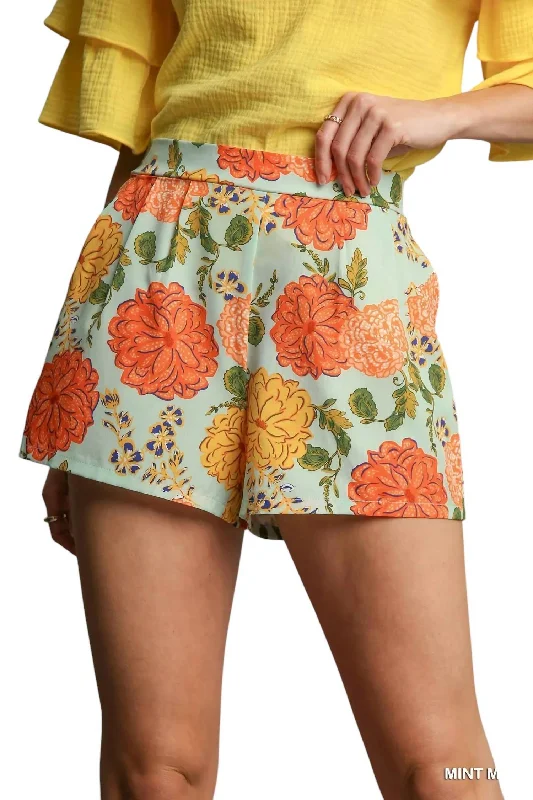 Casual Chic Petal Perfect Shorts In Multi