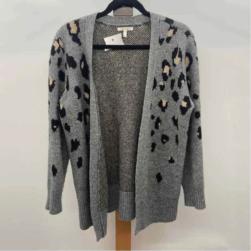 Women's Professional Apparel Maurices Women's Size M Gray Animal Print Cardigan