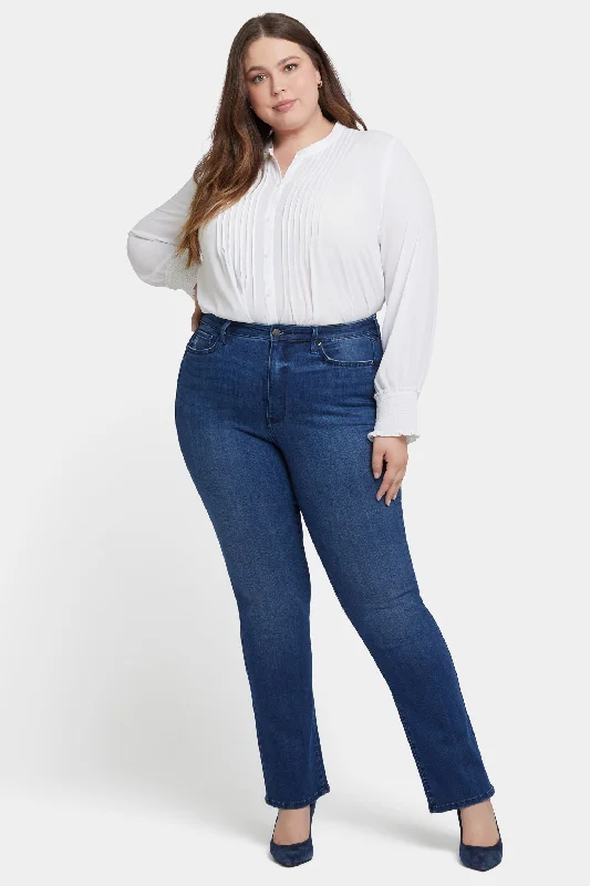 Women's Transitional Apparel Billie Mini Bootcut Jeans In Plus Size - Moonlight