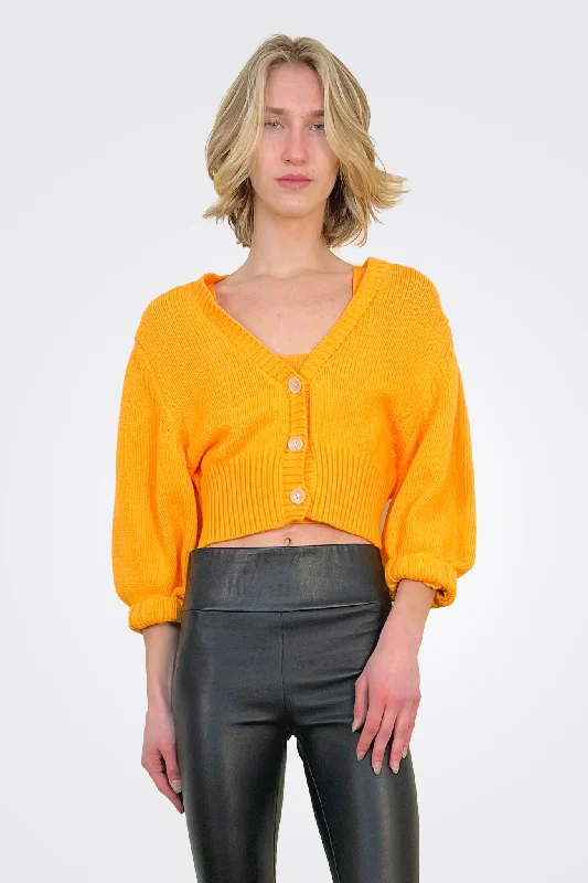 Women's Comfortable Apparel Vienna Cardigan - Bright Orange