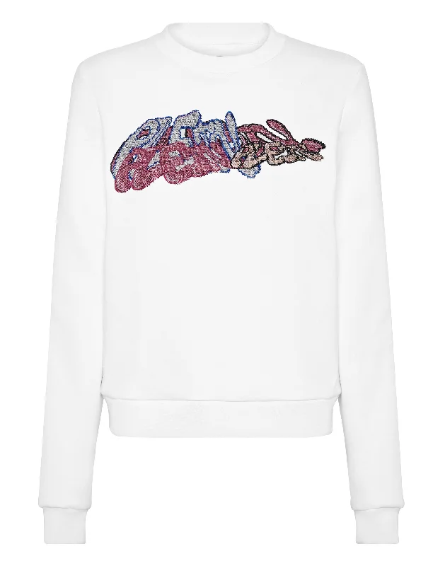 Women's Transitional Apparel Sweatshirt Roundneck Bombing Graffiti