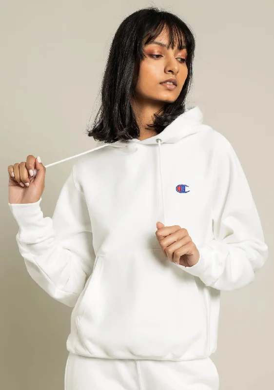 Women's Professional Garments Champion Womens Small C Boyfriend Fit Logo Hoodie <br> CTH6A1 WIT