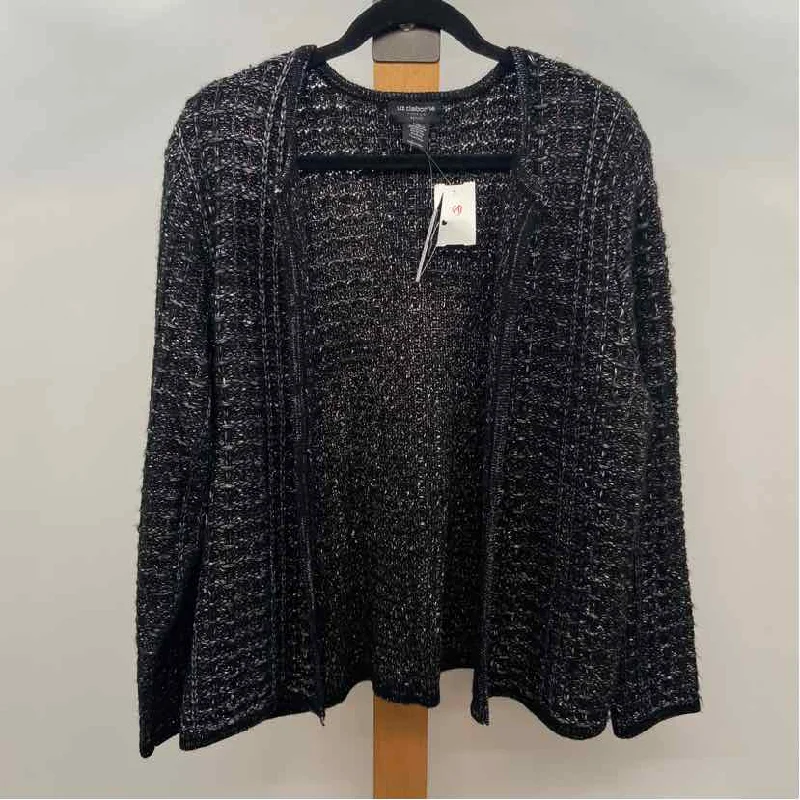 Wardrobe Upgrade Liz Claiborne Women's Size XLP Black Textured Cardigan