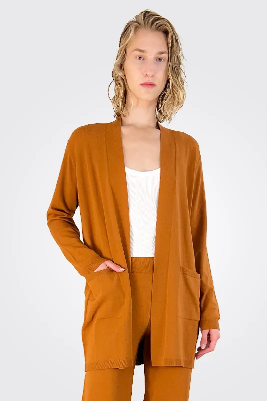 Luxury Fashion Pocket Cardigan - Brown