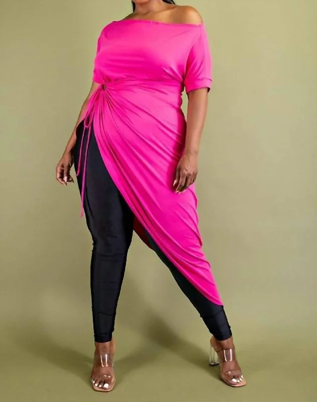 Women's Casual Dresses Pink To The Point Tunic Top