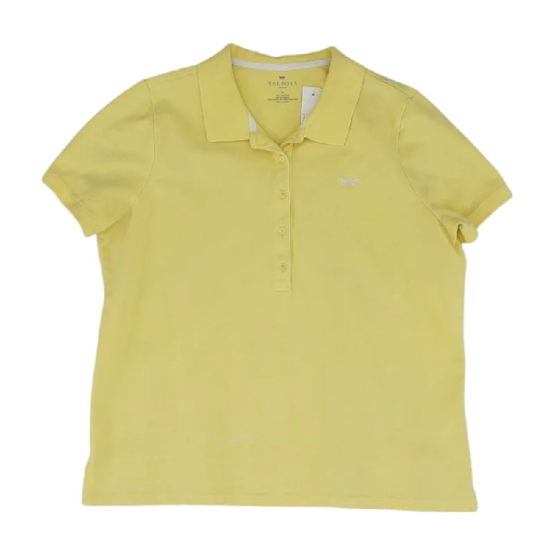 Best Online Boutiques For Women Yellow Solid Polo Knit Top