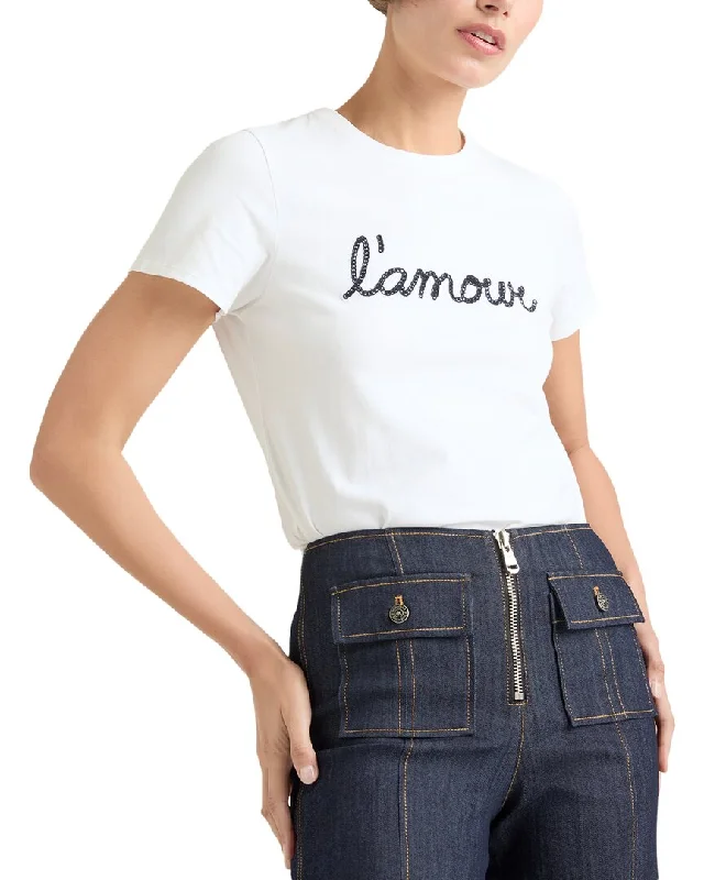 Elegant Women's Fashion Cinq à Sept Lamour Shrunken T-Shirt