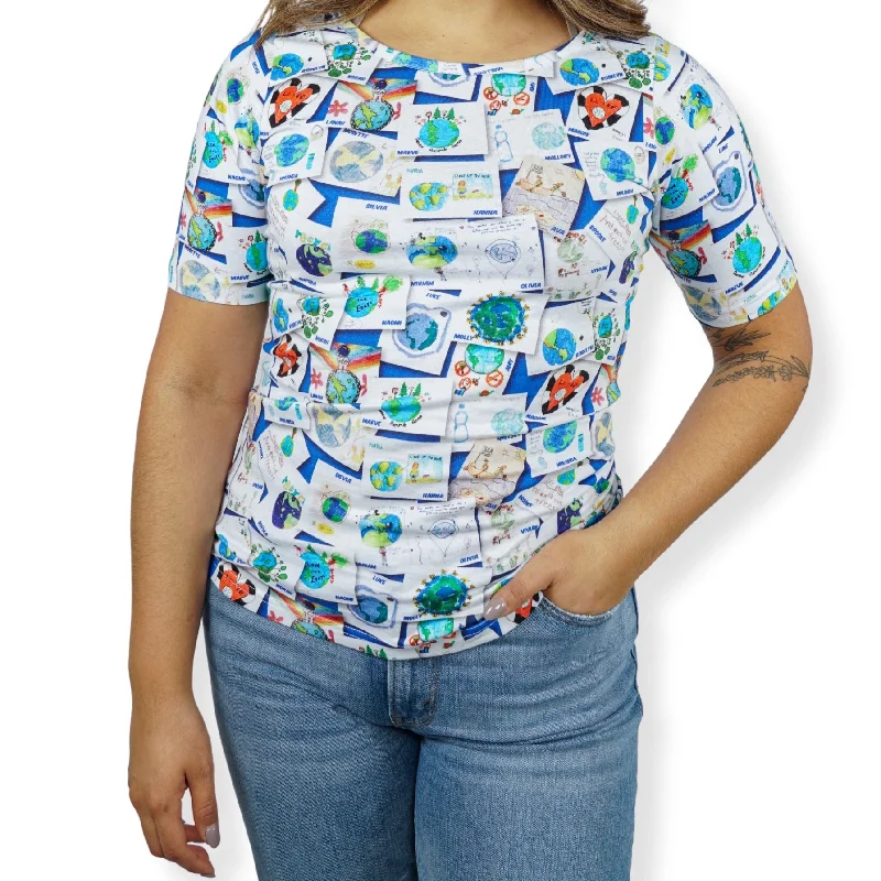 Edgy Fashion Save The Earth Kids' Art Tunic Top