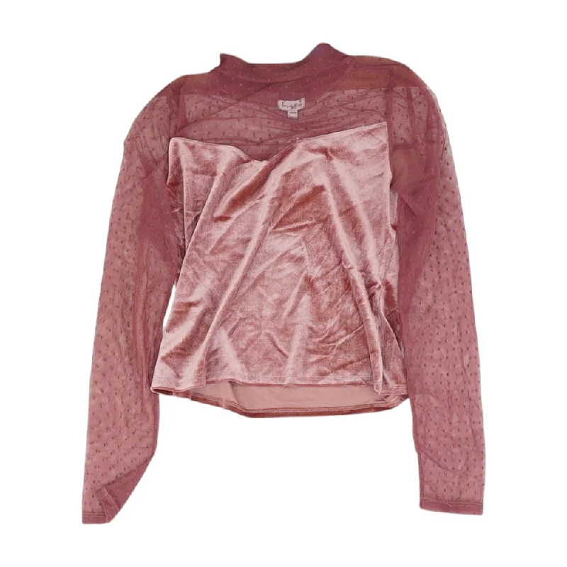 Trendy Street Style Clothing Pink Solid Knit Top