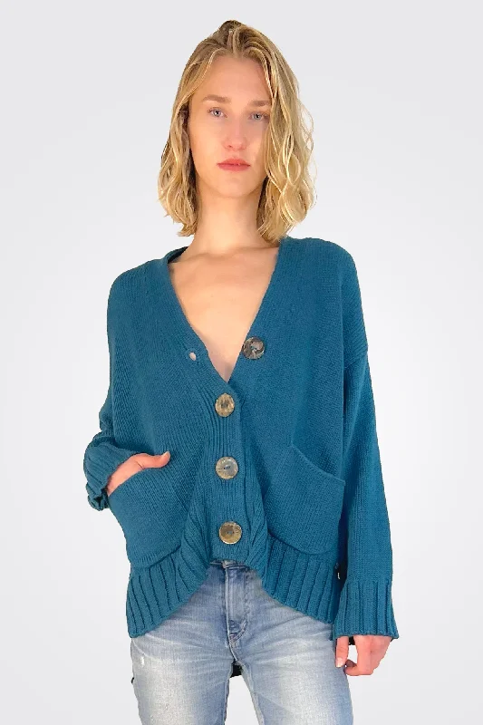 Stylish Women's Apparel Audrey Cardigan - Teal