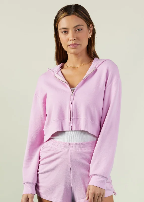 Women's Classic Outfit Supersoft Terry Zip Up Hoodie - Pink Lavender