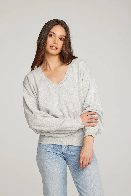 Shop Ladies Clothes Poppy heather Grey Pullover