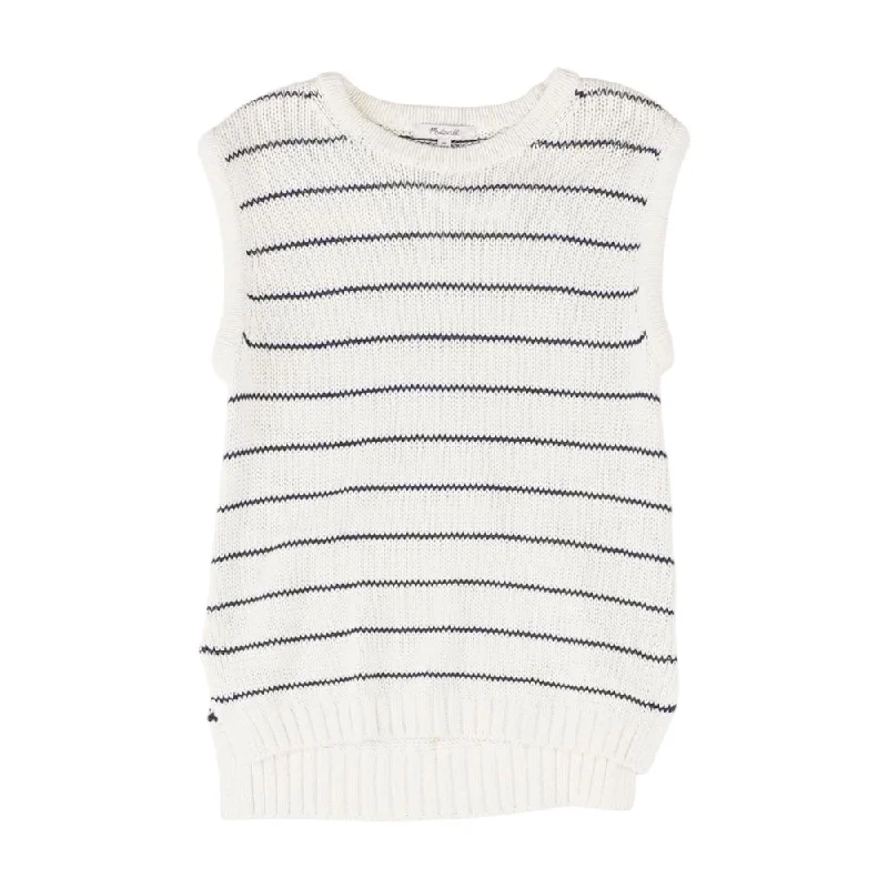 Best Online Women's Boutiques White Striped Knit Top