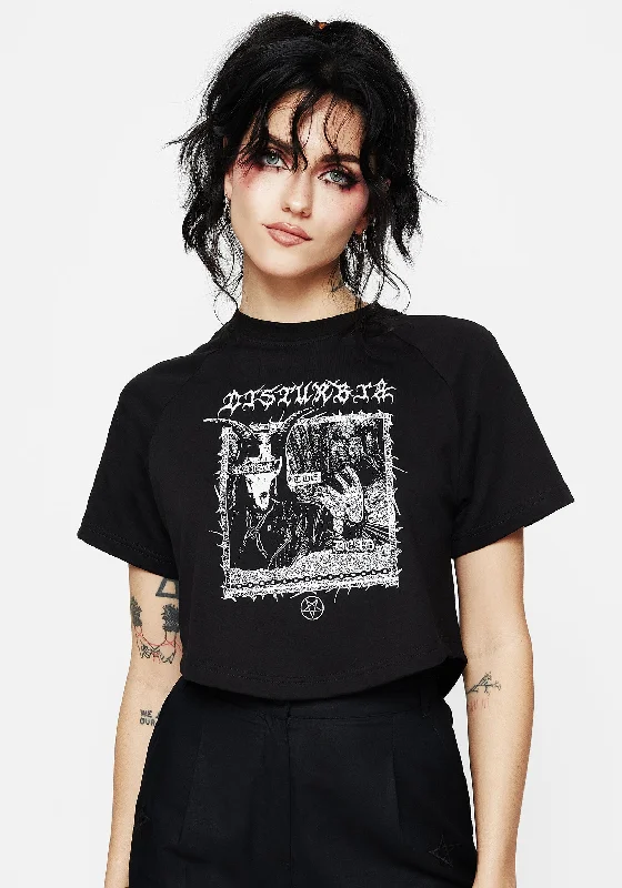 Bold Fashion Raise the Dead Graphic Print Crop Tee