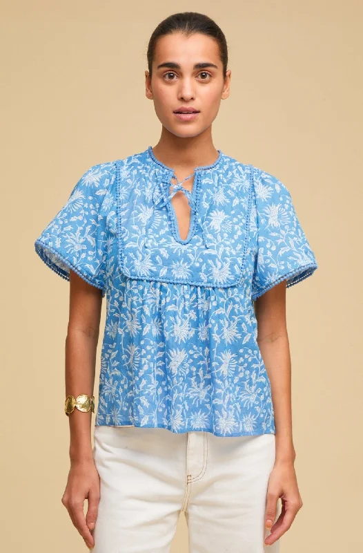 Women's Clothing Brands Kezhia Blouse | Marigold Cornflower