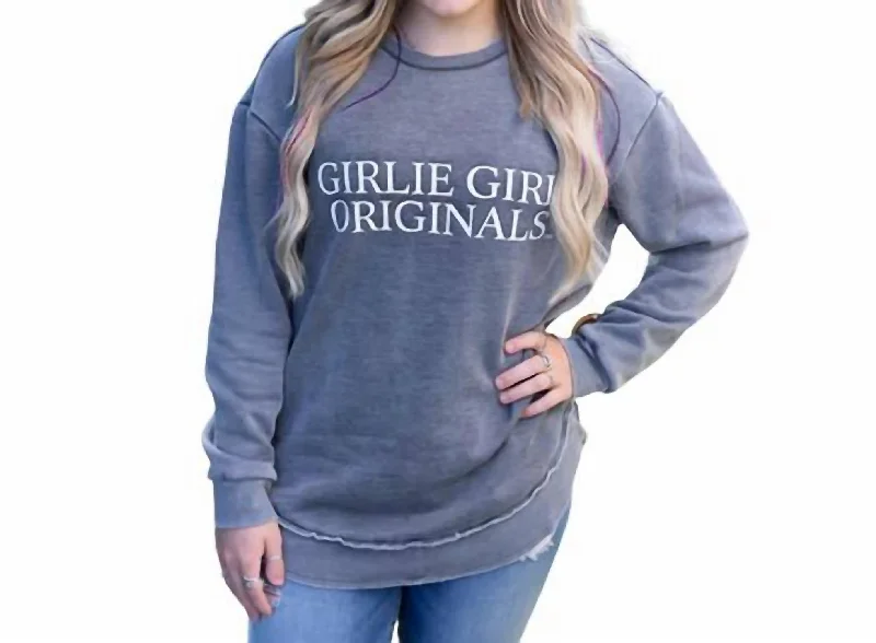 Modern Women's Apparel Originals Logo Sweatshirt In Heather Grey