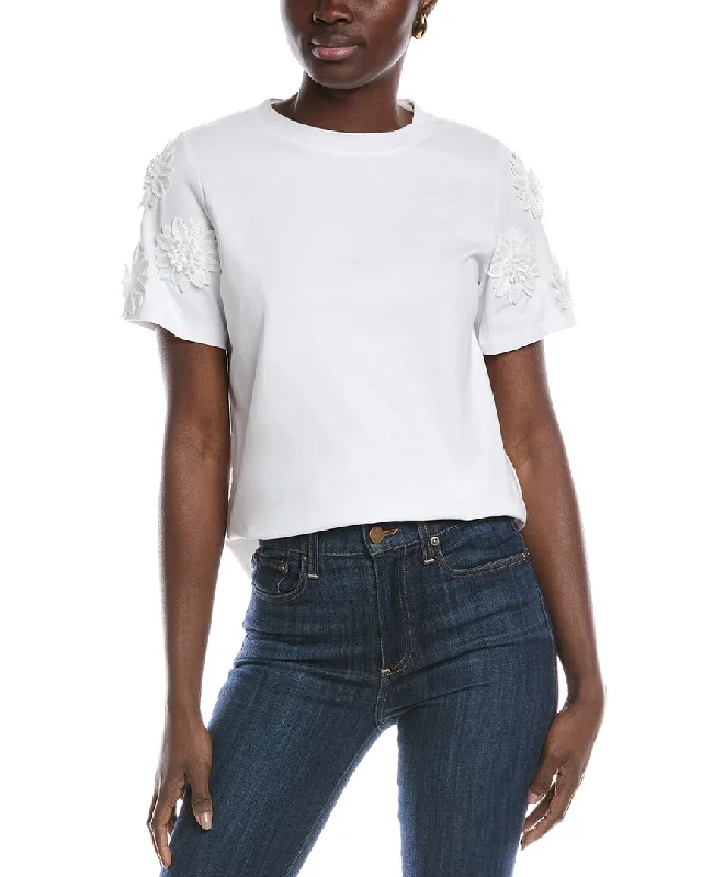 Women's Stylish Vacation Attire Gracia Flower T-Shirt