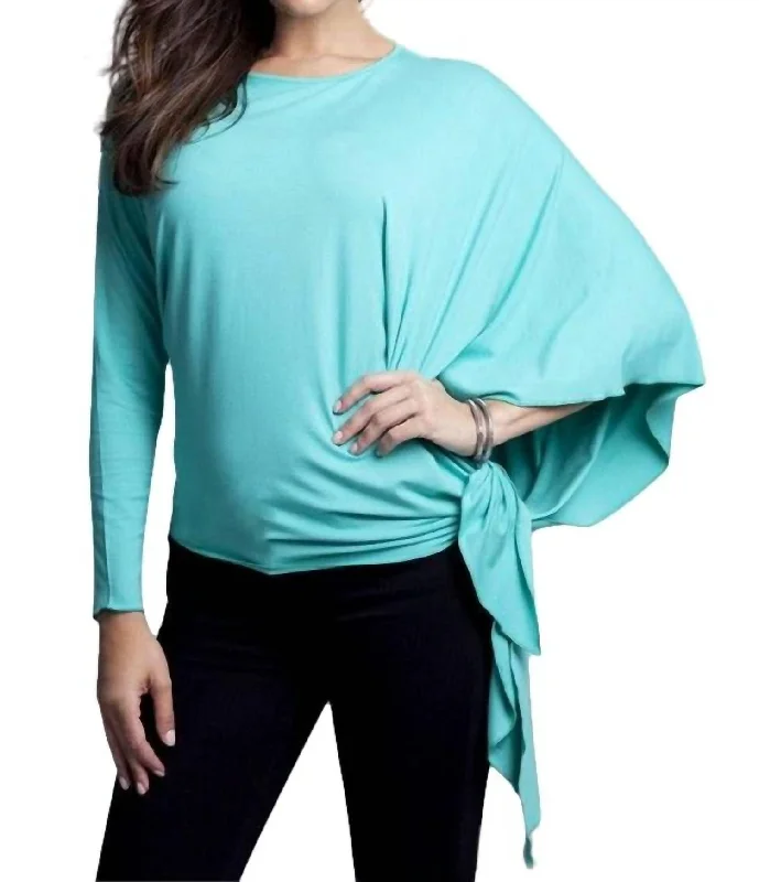 Bold Fashion Asymmetrical Tunic Top In Mint