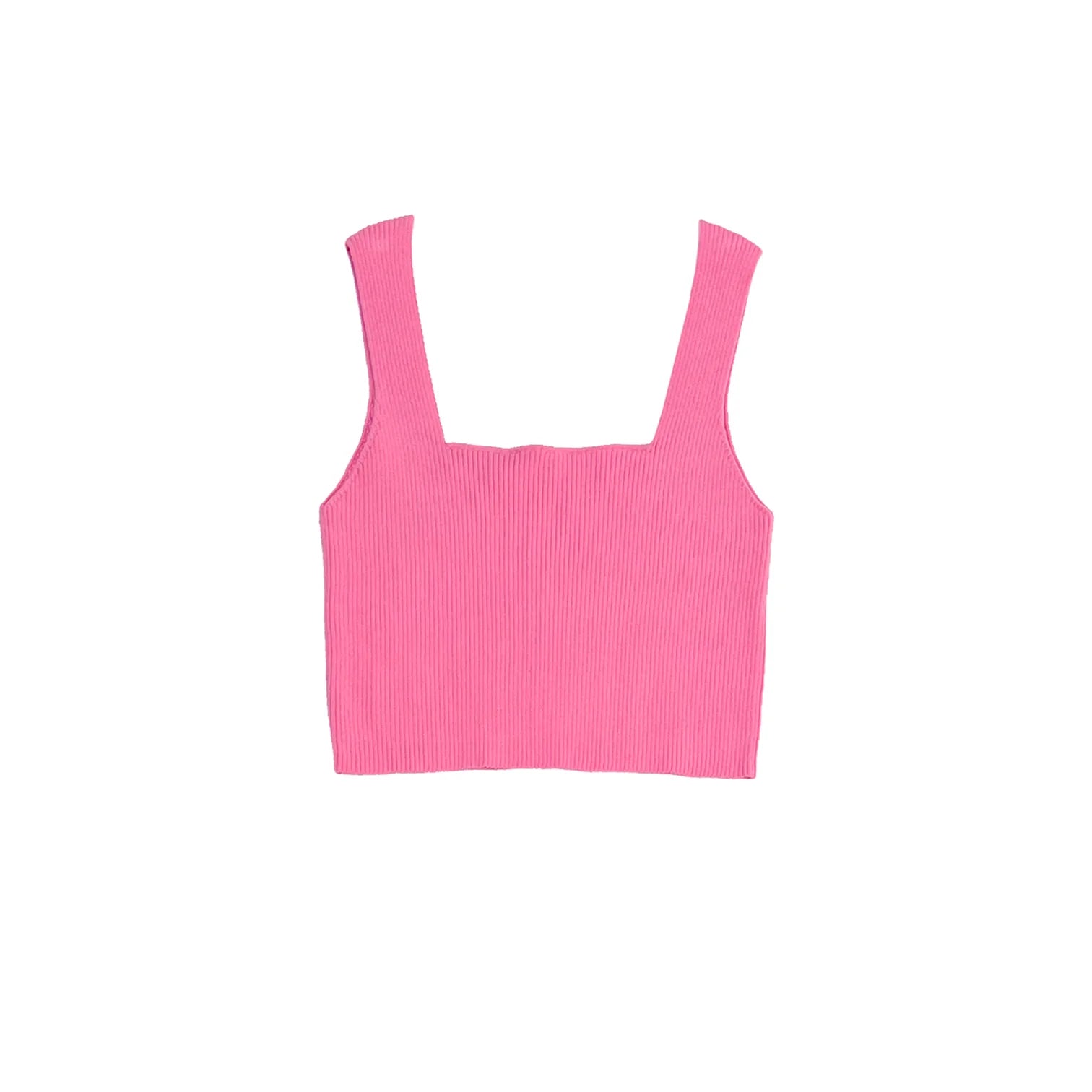 End of Season Sale Bubblegum Knit Crop Tank