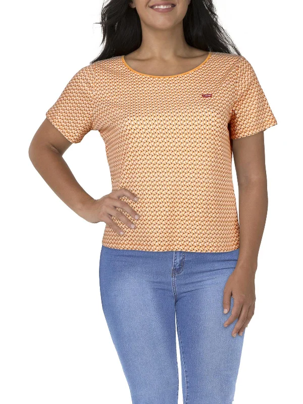 Exclusive Discount Plus Womens Ribbed Tee Pullover Top