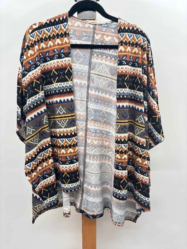 Evening Elegance Lush Women's Size One Size Brown Abstract Cardigan