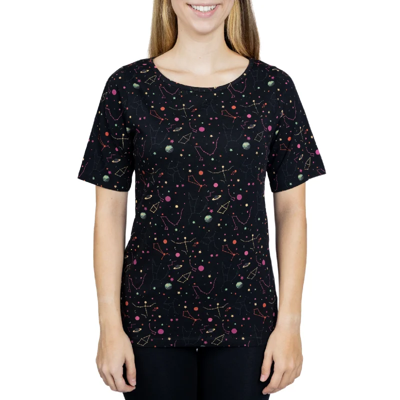 City Fashion Rainbow Constellations Tunic Top