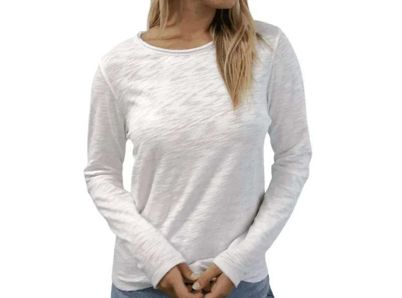 Formal Outfit For Women Long Sleeve Rebel Tee In White