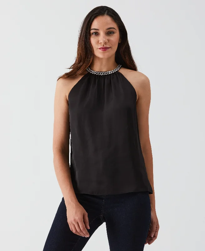 Trendy Boutique Online Embellished Halter Blouse