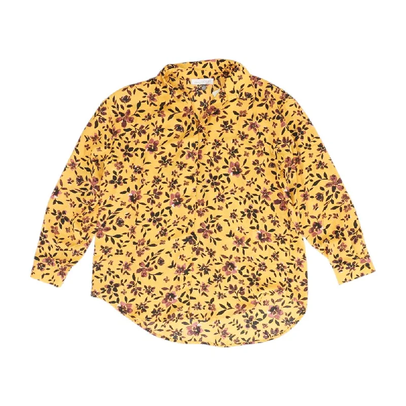 Best Online Clothing Boutiques Yellow Floral Knit Top