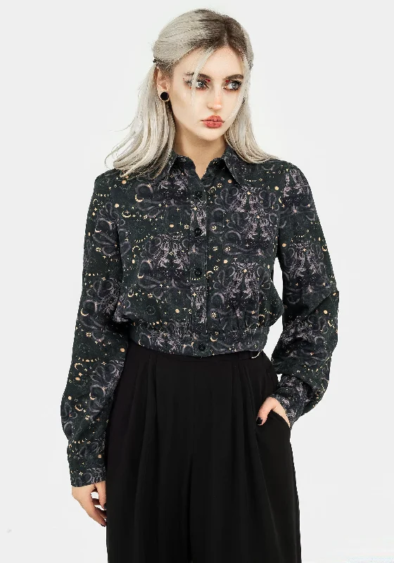 Bold Fashion Cailleach Button Up Crop Shirt