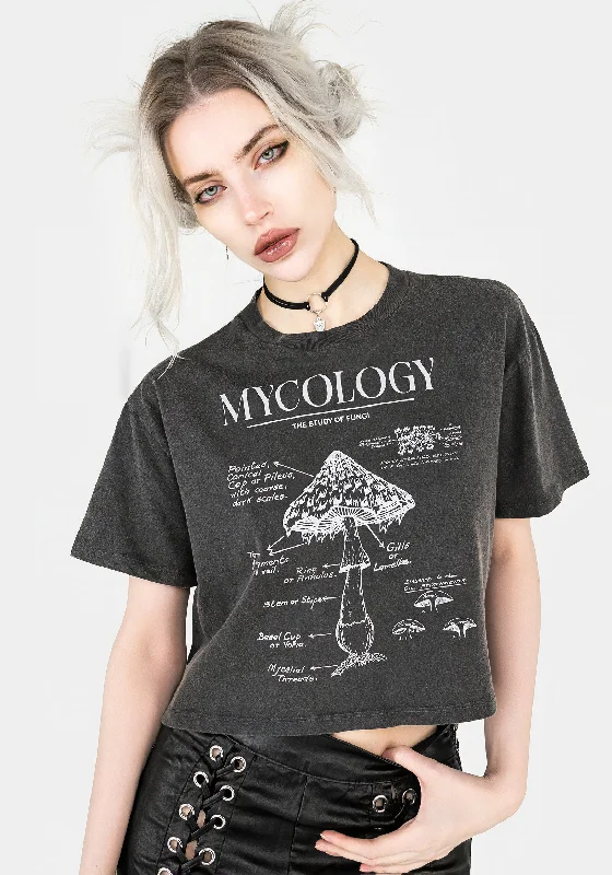 Vibrant Femme Fashion Mycology Boxy Crop T-shirt