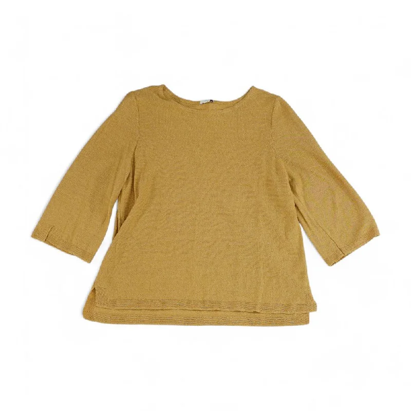 Summer Sale Tan Solid Crewneck Knit Top