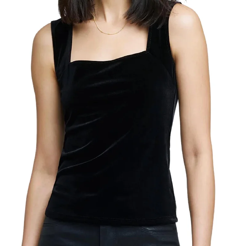 Women's Clothing Outfit Set Kaeli Square Neck Top In Black