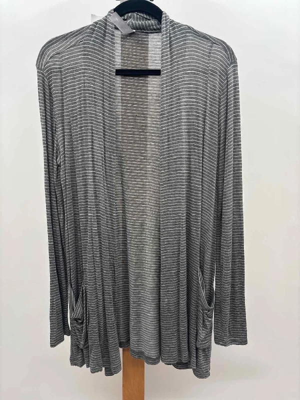 Chic & Cozy Apparel Mahina Women's Size M Gray Stripe Cardigan