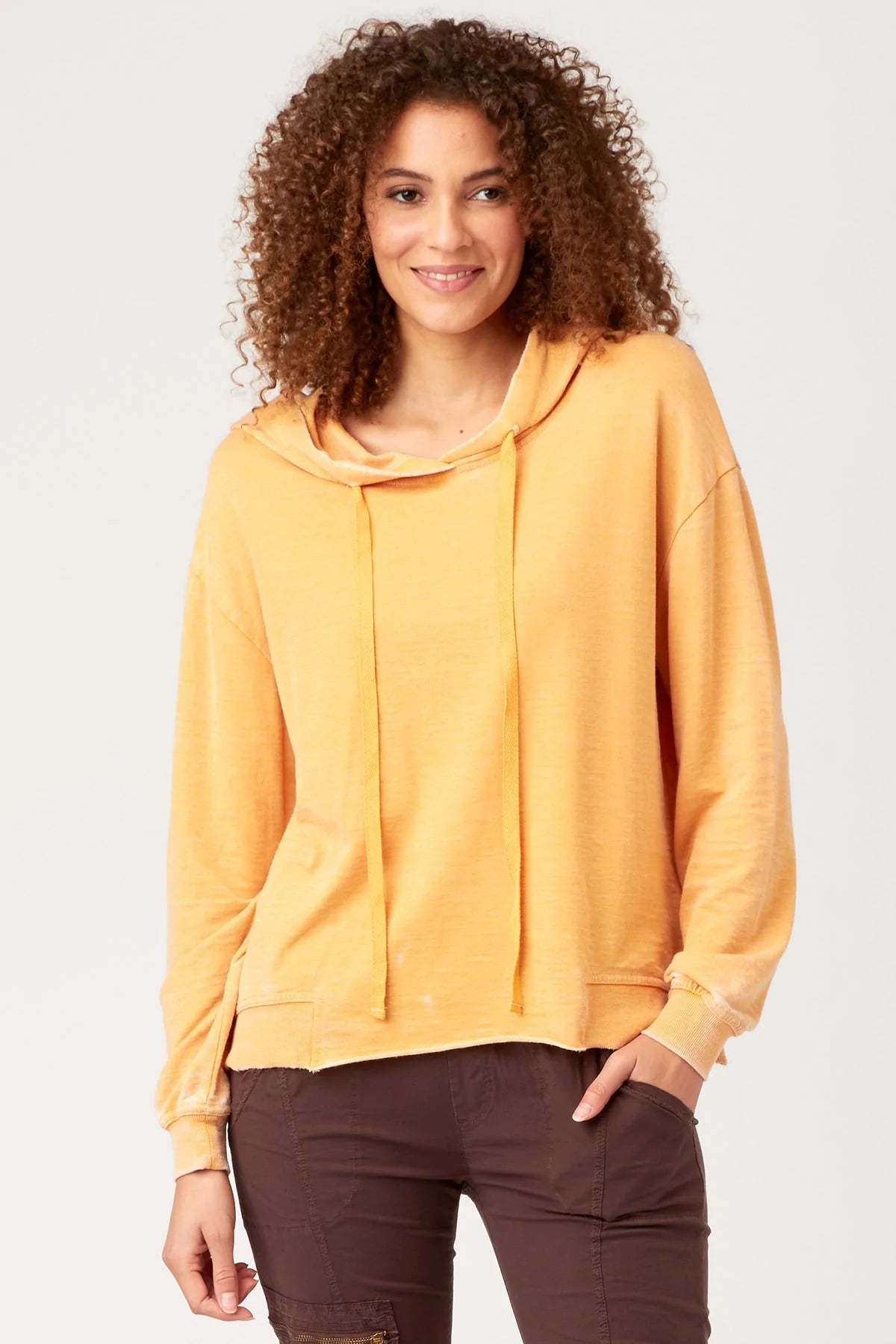 Stylish Women's Attire Sidel Burnout Hoodie - Orabela Burnout