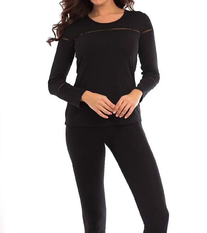 Chic Outfits Wrinkle Free Cutout Tunic In Black