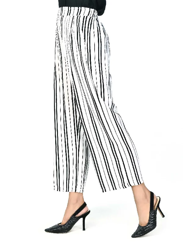 Fashion-forward Women's Wear Grip Stripe Wide Pants