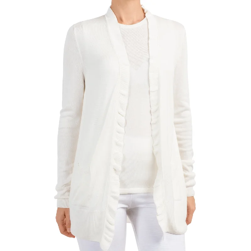 Women's Casual Wear Outfit Silk Viscose Cardigan in White