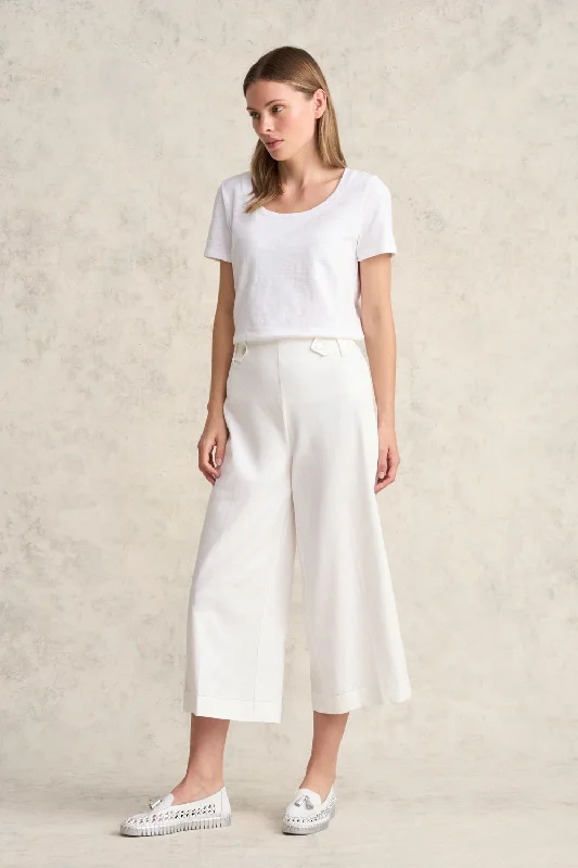 Boutique Dress Online Linen Culotte - White