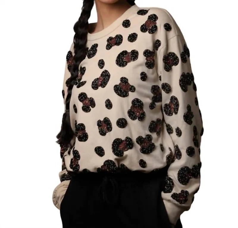 Casual Chic Clothing Cheetah Sweatshirt In Beige