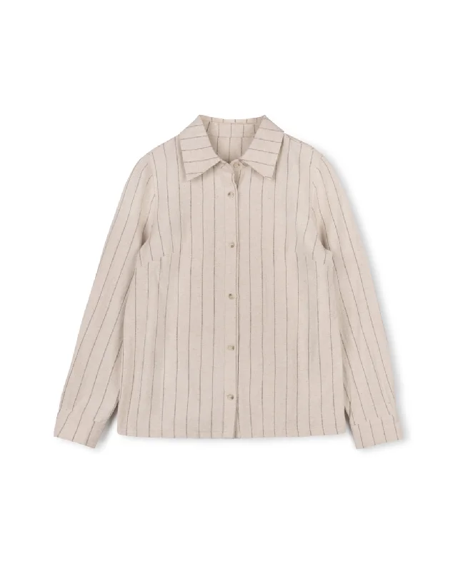 Fashion Essentials Linen Stripe Blouse