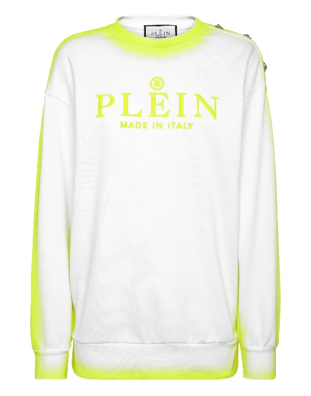 Women's Trendy Clothes Sweatshirt Round Neck Fluo