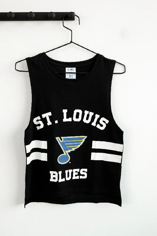 Women's Clothes ST. LOUIS BLUES LINE CHANGE TEAM TANK - BLACK